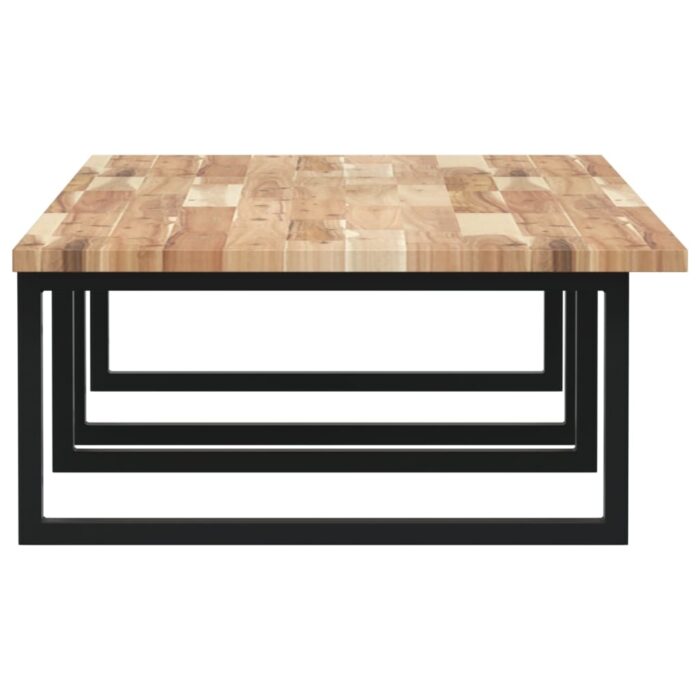 Étagère de vasque murale acier et bois massif d'acacia – Image 3