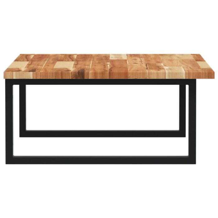 Étagère de vasque murale acier et bois massif d'acacia – Image 3