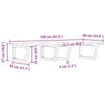 Étagère de vasque murale acier et bois massif d'acacia – Image 9