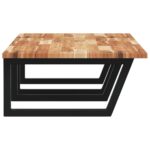 Étagère de vasque murale acier et bois massif d'acacia – Image 3