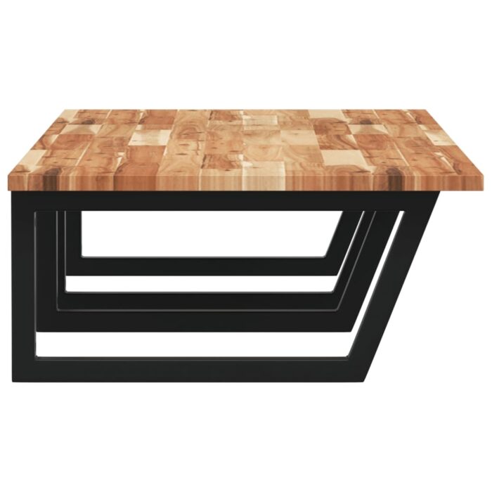 Étagère de vasque murale acier et bois massif d'acacia – Image 3