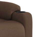 Fauteuil inclinable électrique Marron Tissu – Image 10