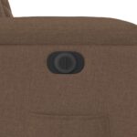 Fauteuil inclinable électrique Marron Tissu – Image 11