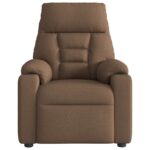 Fauteuil inclinable électrique Marron Tissu – Image 4