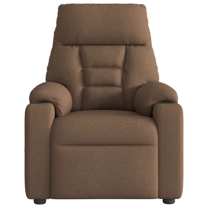Fauteuil inclinable électrique Marron Tissu – Image 4