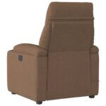 Fauteuil inclinable de massage électrique marron tissu – Image 6
