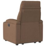 Fauteuil inclinable électrique marron tissu – Image 6