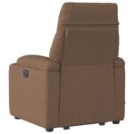 Fauteuil inclinable de massage électrique Marron Tissu – Image 4