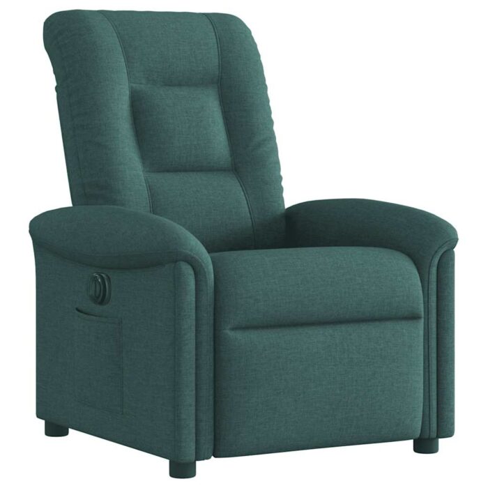 Fauteuil inclinable électrique Vert foncé Tissu – Image 3