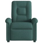 Fauteuil inclinable électrique Vert foncé Tissu – Image 4