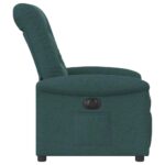 Fauteuil inclinable électrique Vert foncé Tissu – Image 5
