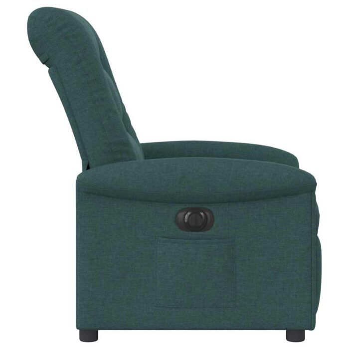 Fauteuil inclinable électrique Vert foncé Tissu – Image 5
