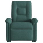 Fauteuil inclinable vert foncé tissu – Image 3