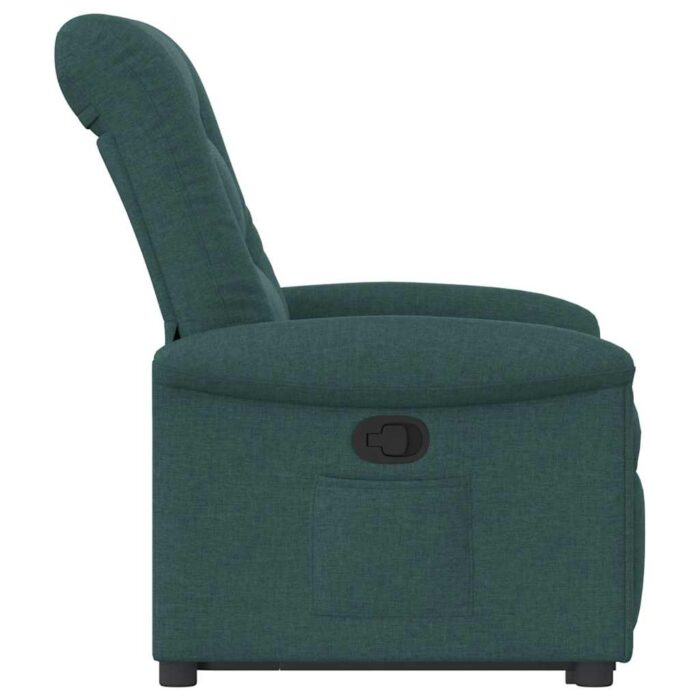 Fauteuil inclinable vert foncé tissu – Image 4
