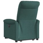 Fauteuil inclinable vert foncé tissu – Image 5
