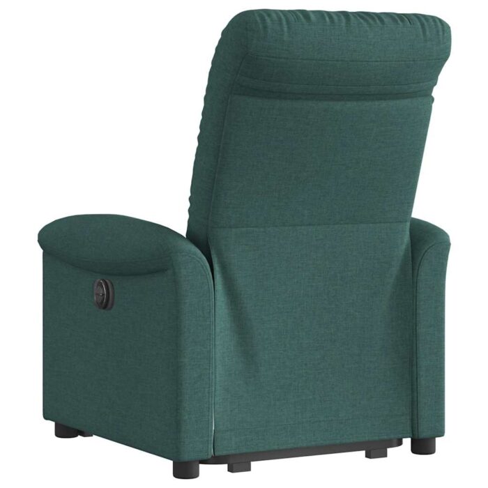 Fauteuil inclinable vert foncé tissu – Image 5