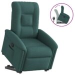 Fauteuil inclinable vert foncé tissu – Image 8