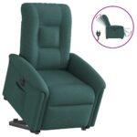 Fauteuil inclinable électrique vert foncé tissu