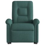 Fauteuil inclinable électrique vert foncé tissu – Image 4