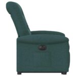 Fauteuil inclinable électrique vert foncé tissu – Image 5