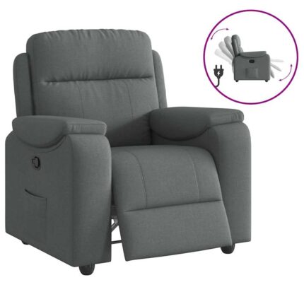 Fauteuil inclinable Gris foncé Tissu