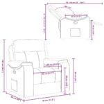 Fauteuil inclinable Gris foncé Tissu – Image 12