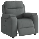 Fauteuil inclinable Gris foncé Tissu – Image 2