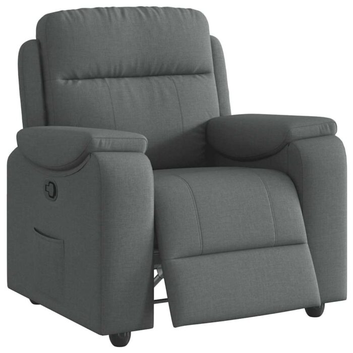 Fauteuil inclinable Gris foncé Tissu – Image 2