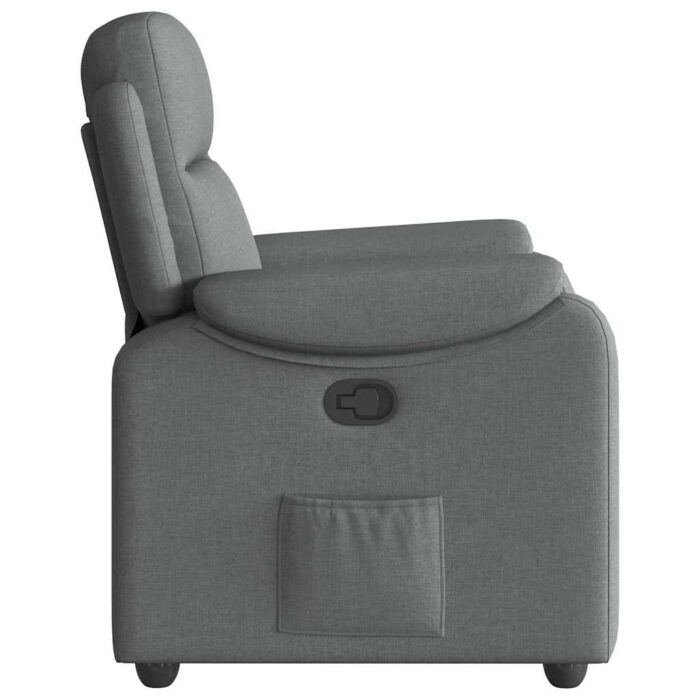 Fauteuil inclinable Gris foncé Tissu – Image 5
