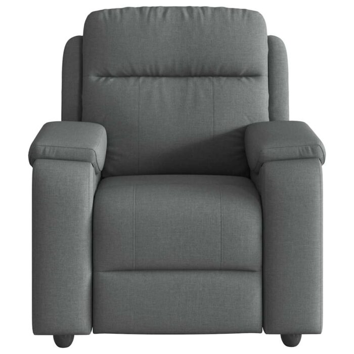 Fauteuil de massage inclinable Gris foncé Tissu – Image 4