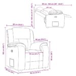 Fauteuil inclinable Gris foncé Tissu – Image 11