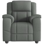 Fauteuil inclinable Gris foncé Tissu – Image 2