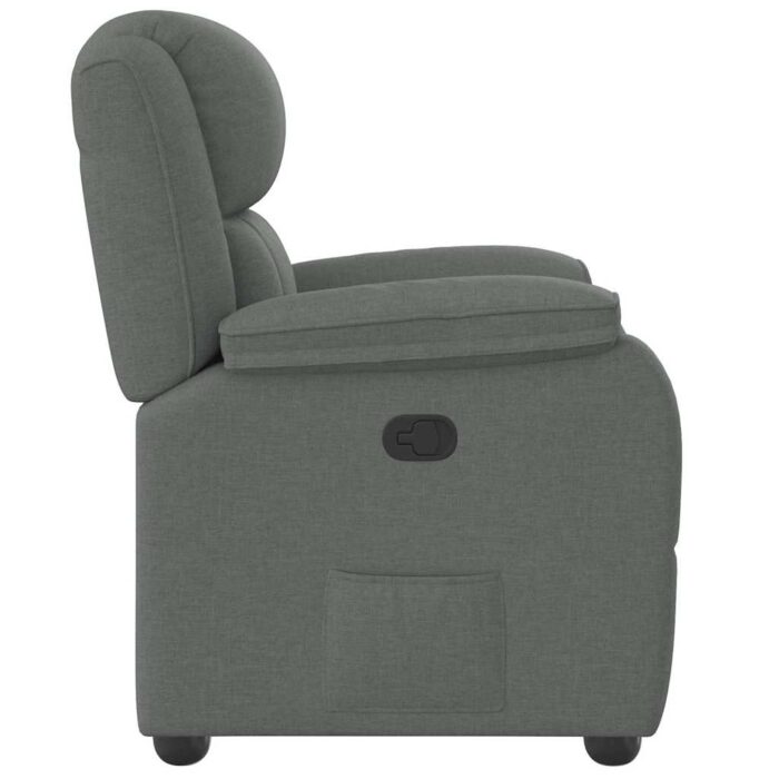 Fauteuil inclinable Gris foncé Tissu – Image 3