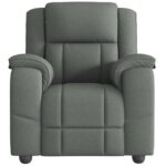 Fauteuil de massage inclinable Gris foncé Tissu – Image 2