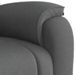 Fauteuil de massage inclinable Gris foncé Tissu – Image 7