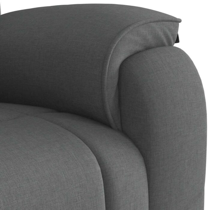 Fauteuil de massage inclinable Gris foncé Tissu – Image 7