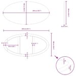 Table à manger marron clair bois de chêne massif ovale – Image 13