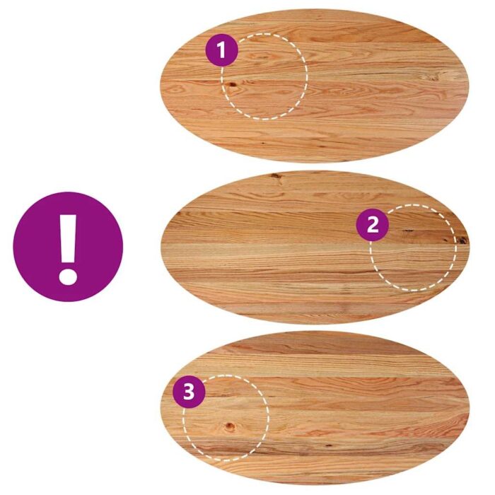 Table à manger marron clair bois de chêne massif ovale – Image 8