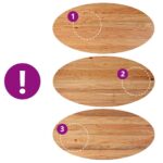 Table à manger marron clair bois de chêne massif ovale – Image 7