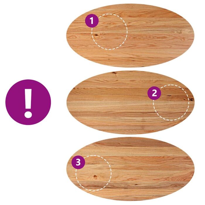 Table à manger marron clair bois de chêne massif ovale – Image 7