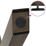 Table à manger marron clair bois de chêne massif ovale – Image 10