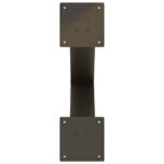 Table à manger marron clair bois de chêne massif ovale – Image 6