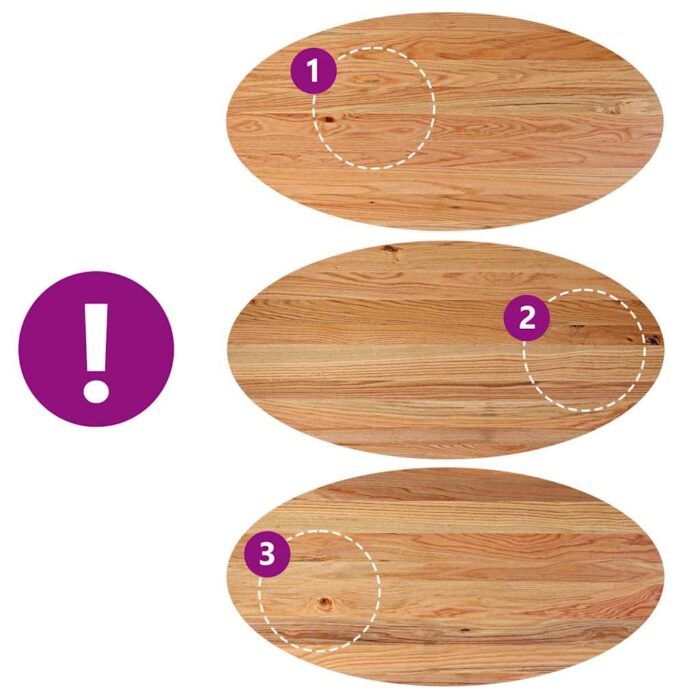 Table à manger marron clair bois de chêne massif ovale – Image 8