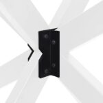 Table à manger marron clair bois de chêne massif ovale – Image 9