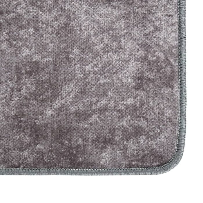 Tapis lavable antidérapant 80x150 cm Gris – Image 3