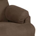 Fauteuil inclinable marron tissu microfibre – Image 5