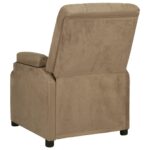Fauteuil inclinable taupe tissu microfibre – Image 4