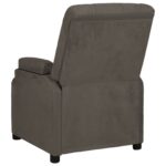 Fauteuil inclinable gris foncé tissu microfibre – Image 4