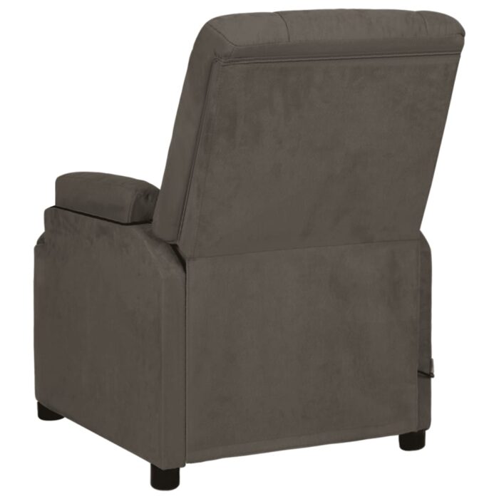 Fauteuil de massage gris foncé tissu microfibre – Image 4