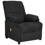 Fauteuil de massage noir tissu microfibre